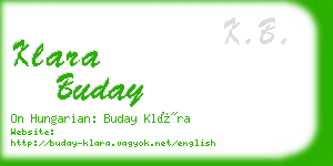 klara buday business card